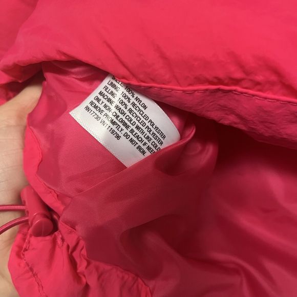 NWT A New Day Pink Puffer Jacket Size Medium Stand Up Collar Snap Front Closure - Picture 7 of 7